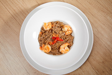 noodle with shrimps