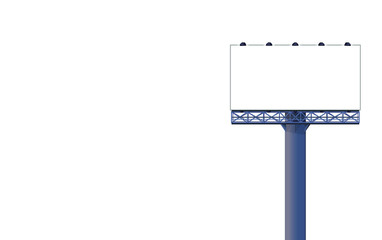 Road side billboard. Board advertisemnt. Commercial promotion banner blank. Vector illustration