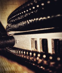 closeup of zipper on black background