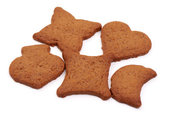 Christmas Gingerbread, isolated on white background