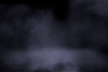 Texture dark concentrate floor with mist or fog