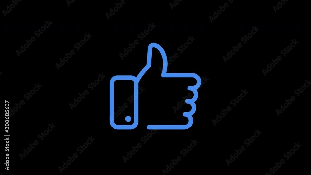 Poster like button. loop animation in alpha channel. 4k resolution.