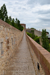 Fototapeta na wymiar Castle wall in Girona