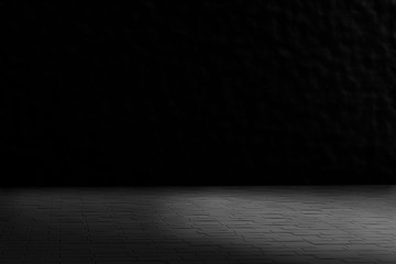 Texture dark concentrate floor with mist or fog