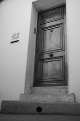 porte entr&eacute;e bois