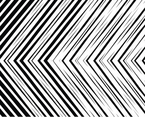 Digital image with a psychedelic stripes Wave design black and white. Optical art background. Texture with wavy, curves lines. Vector illustration