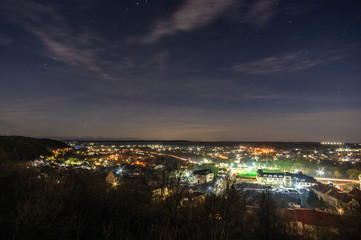 Naklejka premium Panorama of the night city