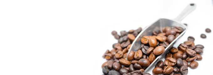 coffee beans on white background