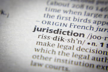 Word or phrase Jurisdiction in a dictionary. - obrazy, fototapety, plakaty