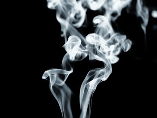 smoke on black background