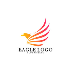 Eagle logo design vector, Phoenix logo concept, Simple Eagle logo template, Icon Symbol, Creative design