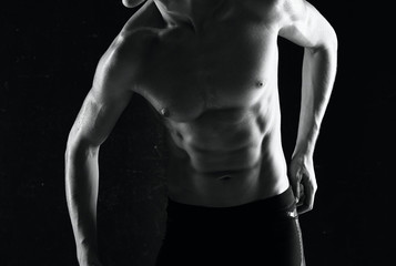 Fototapeta na wymiar muscular man with naked torso