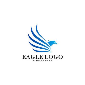 Eagle logo design vector, Phoenix logo concept, Simple Eagle logo template, Icon Symbol, Creative design