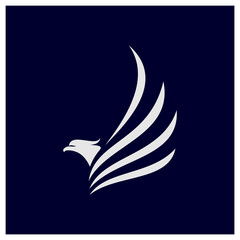 Obraz na płótnie Canvas Eagle logo design vector, Phoenix logo concept, Simple Eagle logo template, Icon Symbol, Creative design