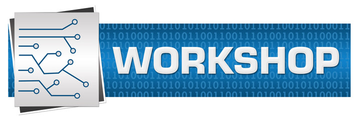 Workshop Blue Grey Circuit Binary Background 