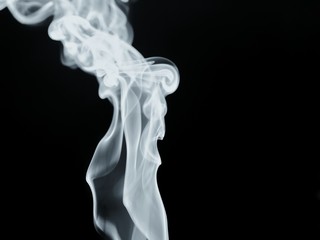 smoke on black background