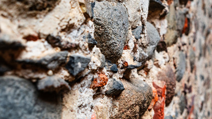 Old Stone Wall Background of a medieval Castle.