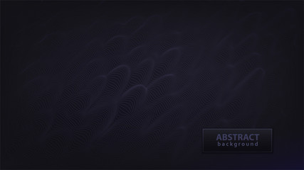 Abstract background design. Wavy lines in perspective. Technology, Big data, science, future style design. Vector EPS10