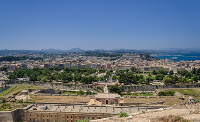 Obraz premium Panoramic view of Corfu Town (Greece) 