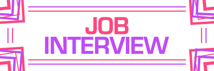 Job Interview Pink Purple Random Borders Horizontal 