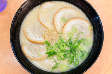 Tonkotsu pork ramen japanese noodle