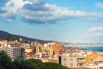MESSINA, ITALY- January 20, 2019: Typical architecture in Messina city, Italy