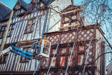 Fa&ccedil;ade d'une maison en construction 
