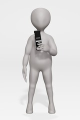3D Render of Cartoon Character with Whistle