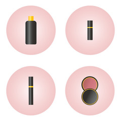 Obraz premium Set cosmetics design over white background vector illustration