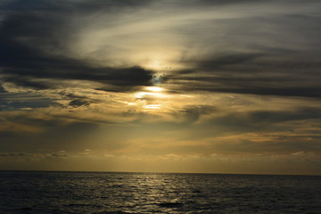 sunset over the sea