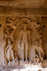 Beautifully carved idols, Cave No. 32, Ellora Caves, Aurangabad, Maharashtra