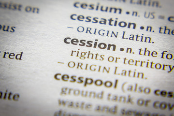 Word or phrase Cession in a dictionary.