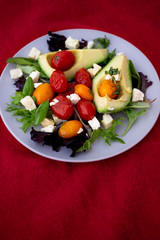 Avocado and Tomato Salad with Feta Cheese