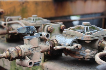 old rusty water pump