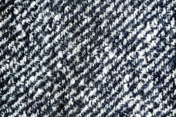 黒白のツイード生地　背景