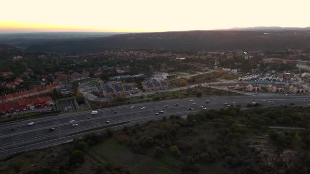 hyperlapse at  highway in Torrelodones - Madrid