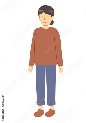 立ち姿の女性 Wall Mural Wallpaper Murals Wallsheaven Enra