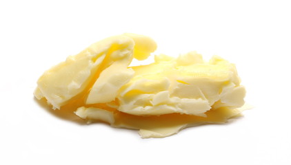 Yellow butter isolated on white background