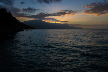 Amazing sunrise on the beach