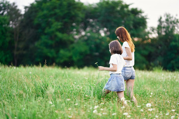 mother and daughter in the park