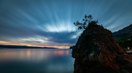 Beautiful sunset at the beach