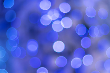 Lights on blue background. Christmas