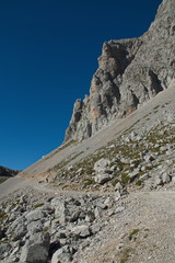 Landscape in Picos de Europa at the trail Puertos de Aliva in Cantabria,Spain,Europe