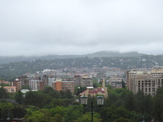 Pretoria skyline during rainy and cloudy weather