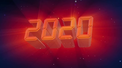 new year backgorund 2020 3d 4K - Powered by Adobe
