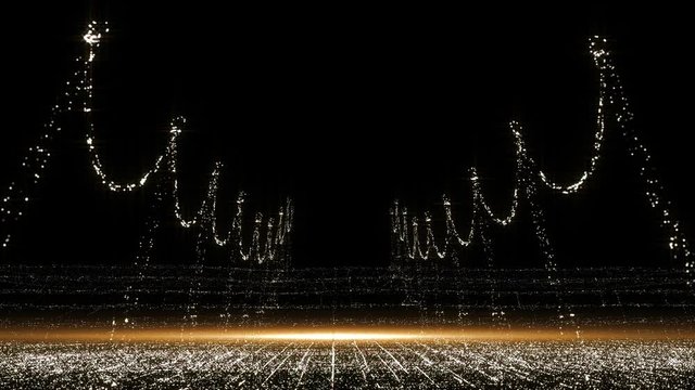Gold Awards Background Stage Particles With Light