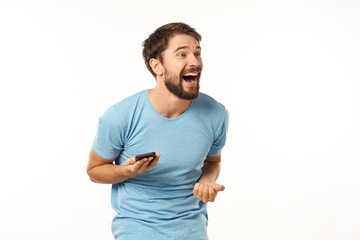 Fototapeta premium portrait of young man isolated on white background