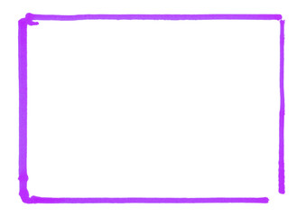 Gemalter leerer Rahmen mit lila Farbe