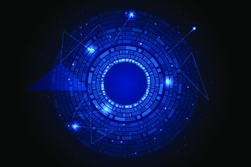 EPS 10 vector. Futuristic colorful background. Backdrop with lines and circle.