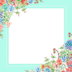 Set of high quality hand painted   elements for your design with succulent plants.Perfect for your project,wedding,greeting card,photos,blogs,wreaths,pattern and more